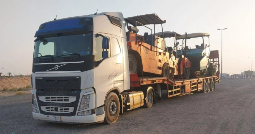 Heavy machinery transportation Saudi Arabia — lowbed trailer hire for oversized equipment KSA, Heavy equipment transport hire Riyadh Dammam — construction plant and machinery Saudi Arabia KSA