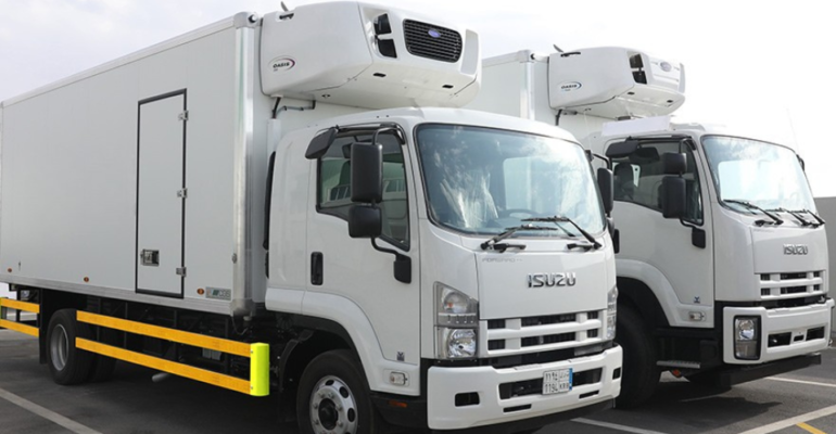 Refrigerated truck rental Saudi Arabia — cold chain food and pharma cargo transport hire KSA, Reefer truck hire Riyadh Jeddah — cold chain pharmaceutical and food transport Saudi Arabia KSA