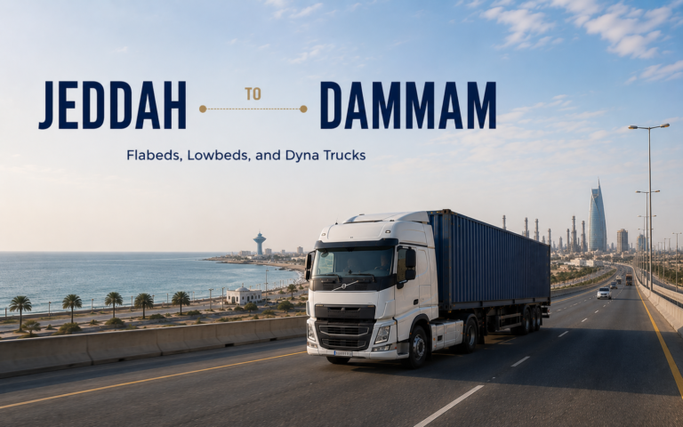 Truck hire Jeddah to Dammam Saudi Arabia — cross Kingdom industrial freight and trailer hire KSA, Jeddah Dammam cross Kingdom trailer hire — industrial freight and refrigerated transport Saudi Arabia KSA
