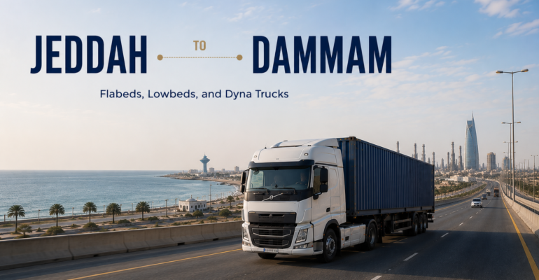 Truck hire Jeddah to Dammam Saudi Arabia — cross Kingdom industrial freight and trailer hire KSA, Jeddah Dammam cross Kingdom trailer hire — industrial freight and refrigerated transport Saudi Arabia KSA