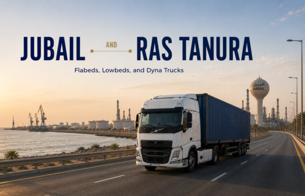 Truck hire Jubail Ras Tanura Saudi Arabia — Aramco and SABIC compliant vehicle hire Eastern Province KSA, Jubail Ras Tanura vehicle hire — Aramco SABIC compliant oil gas and petrochemical transport Saudi Arabia KSA