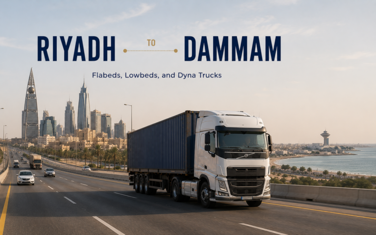 Truck hire Riyadh to Dammam Saudi Arabia — industrial and oil gas transport Eastern Province KSA, Riyadh Dammam trailer hire — Aramco compliant oil gas and industrial freight Eastern Province Saudi Arabia